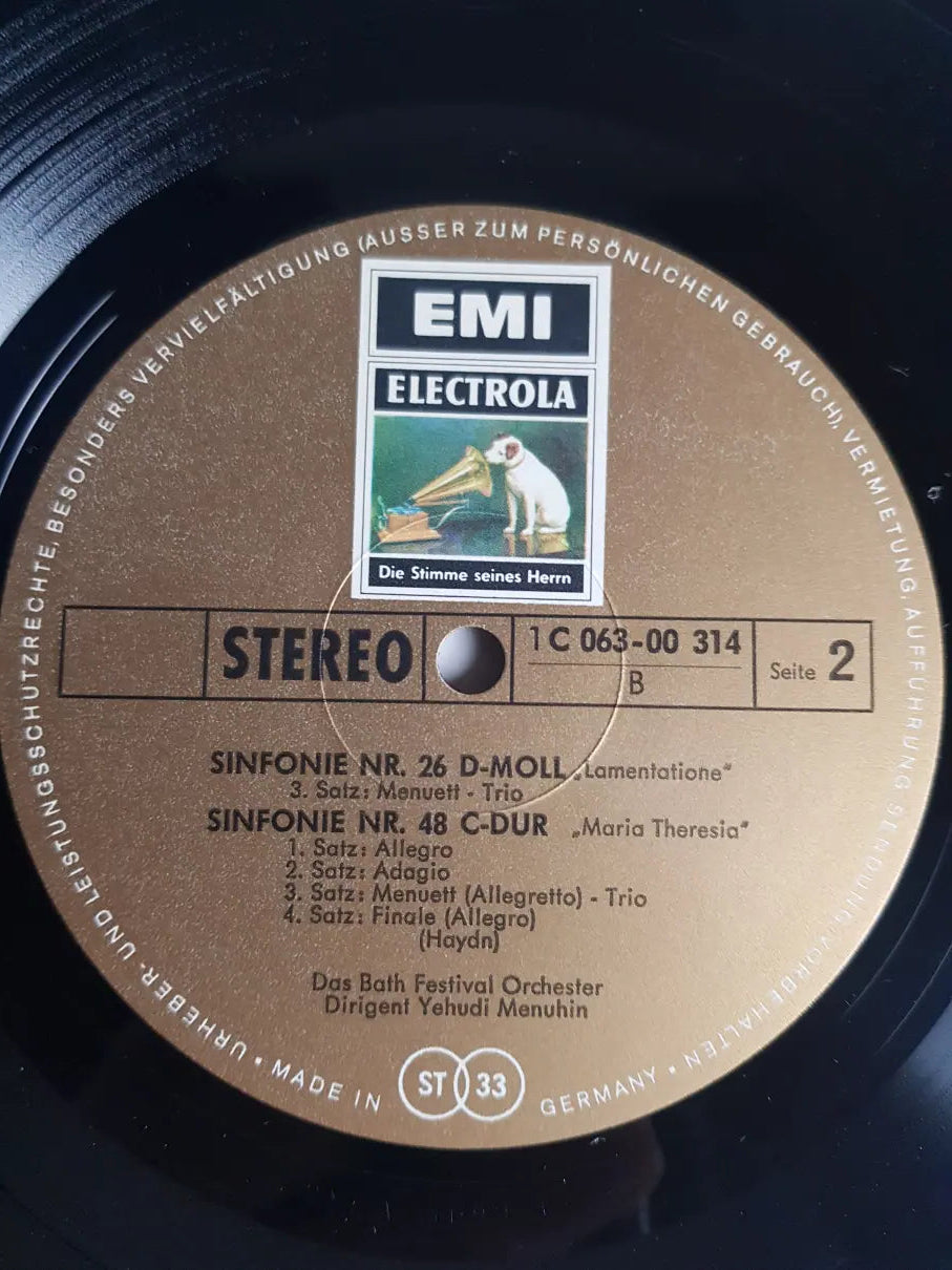 Joseph Haydn, Yehudi Menuhin, Bath Festival Orchestra – Sinfonien Nr. 26, 44 & 48