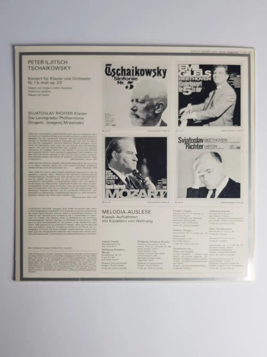 Tschaikowsky, Svjatoslav Richter, Leningrader Philharmonie, Jewgenij Mrawinskij – Klavierkonzert Nr. 1 B-moll