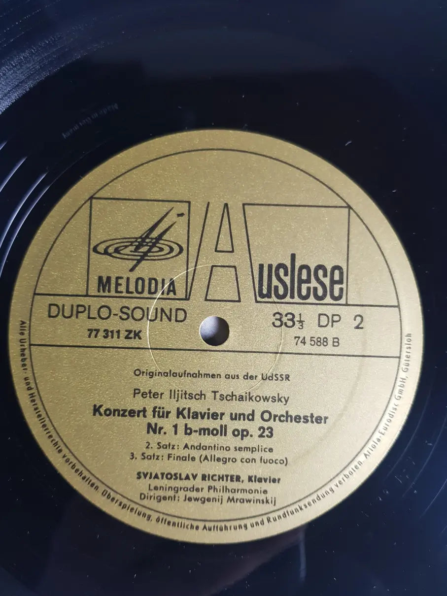 Tschaikowsky, Svjatoslav Richter, Leningrader Philharmonie, Jewgenij Mrawinskij – Klavierkonzert Nr. 1 B-moll