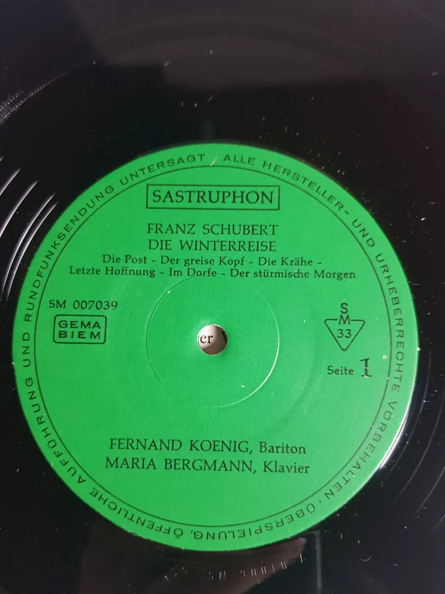 Franz Schubert - Fernand Koenig, Maria Bergmann – Die Winterreise