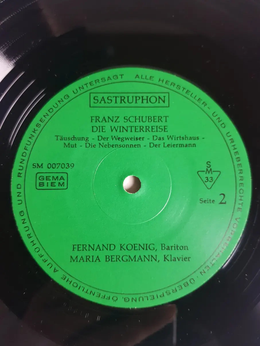Franz Schubert - Fernand Koenig, Maria Bergmann – Die Winterreise