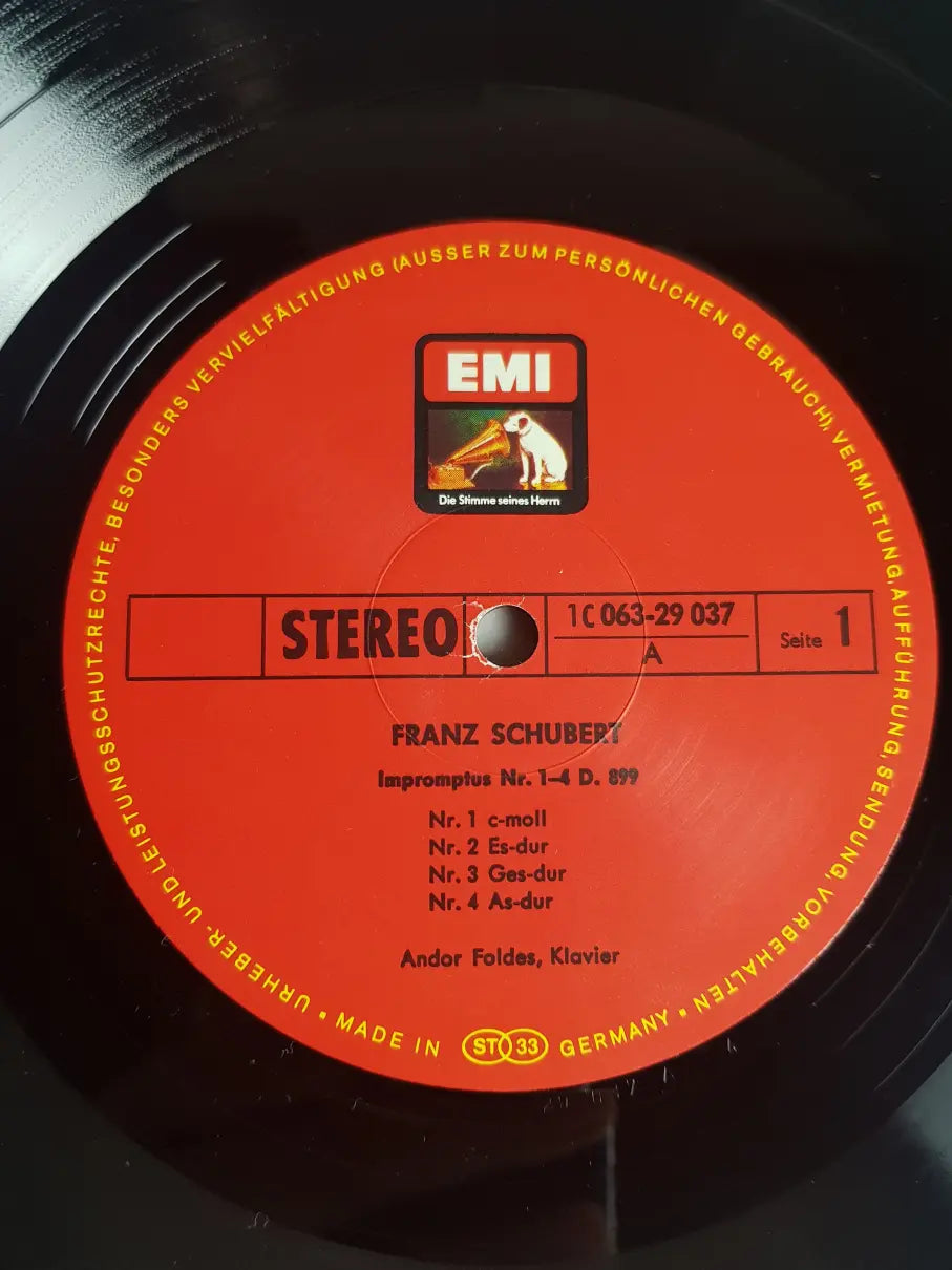 Franz Schubert - Andor Foldes – Impromptus Nr. 1 - 4 D. 899 / Moments Musicaux Nr. 1 - 6 D. 780