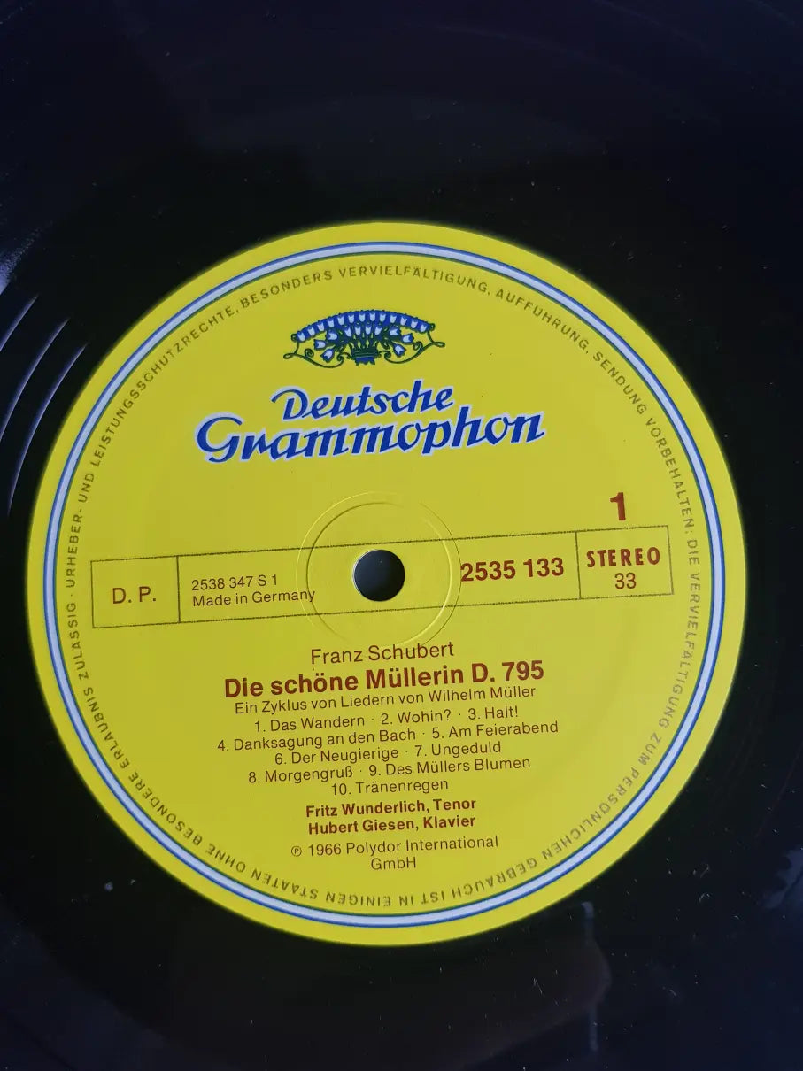 Franz Schubert, Fritz Wunderlich, Hubert Giesen – Die Schöne Müllerin