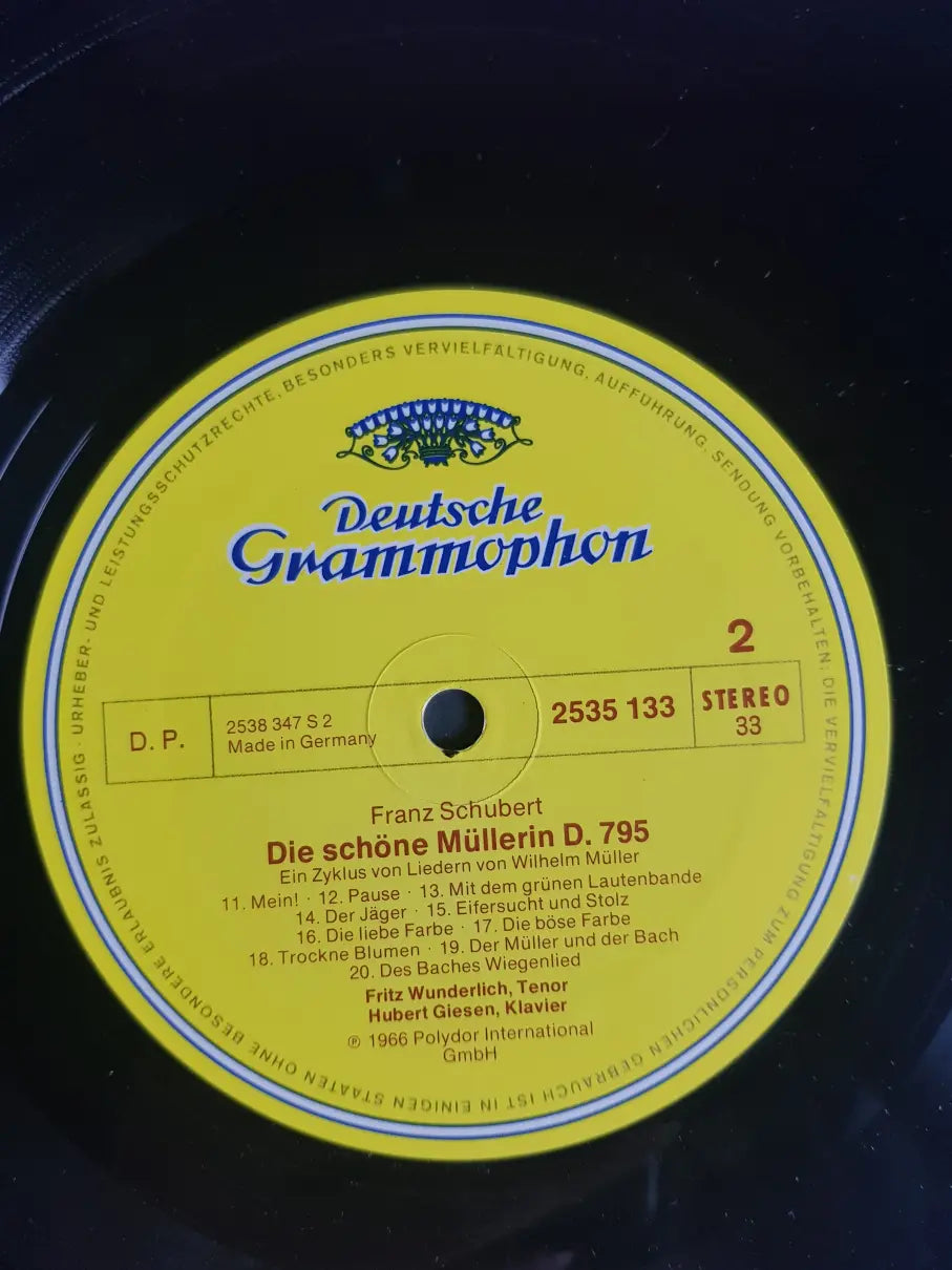 Franz Schubert, Fritz Wunderlich, Hubert Giesen – Die Schöne Müllerin