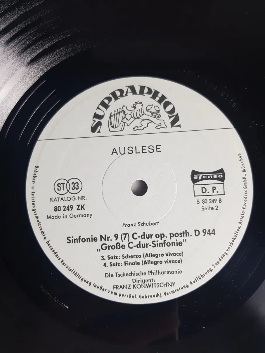 Schubert / Tschechische Philharmonie / Franz Konwitschny – Große Sinfonie Nr. 9 C-dur