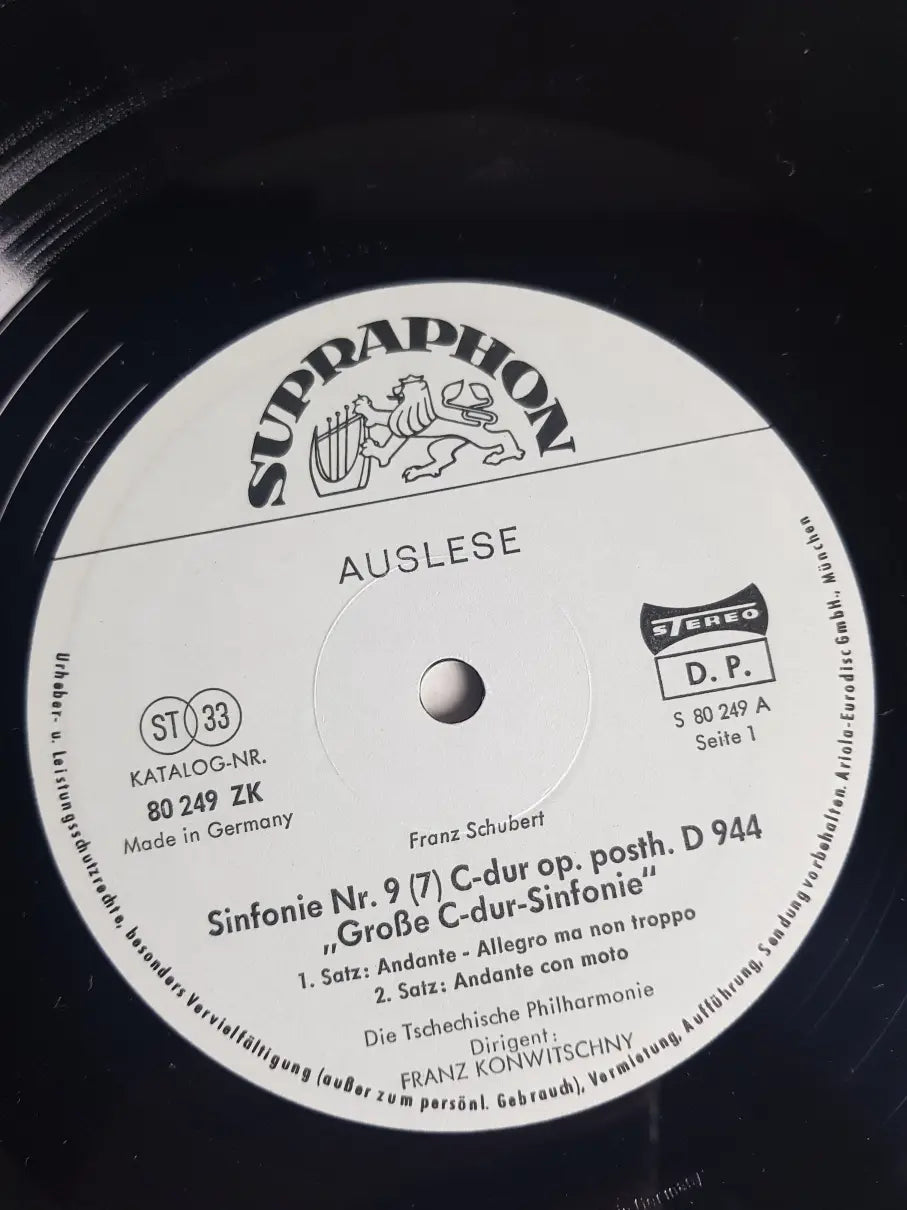 Schubert / Tschechische Philharmonie / Franz Konwitschny – Große Sinfonie Nr. 9 C-dur