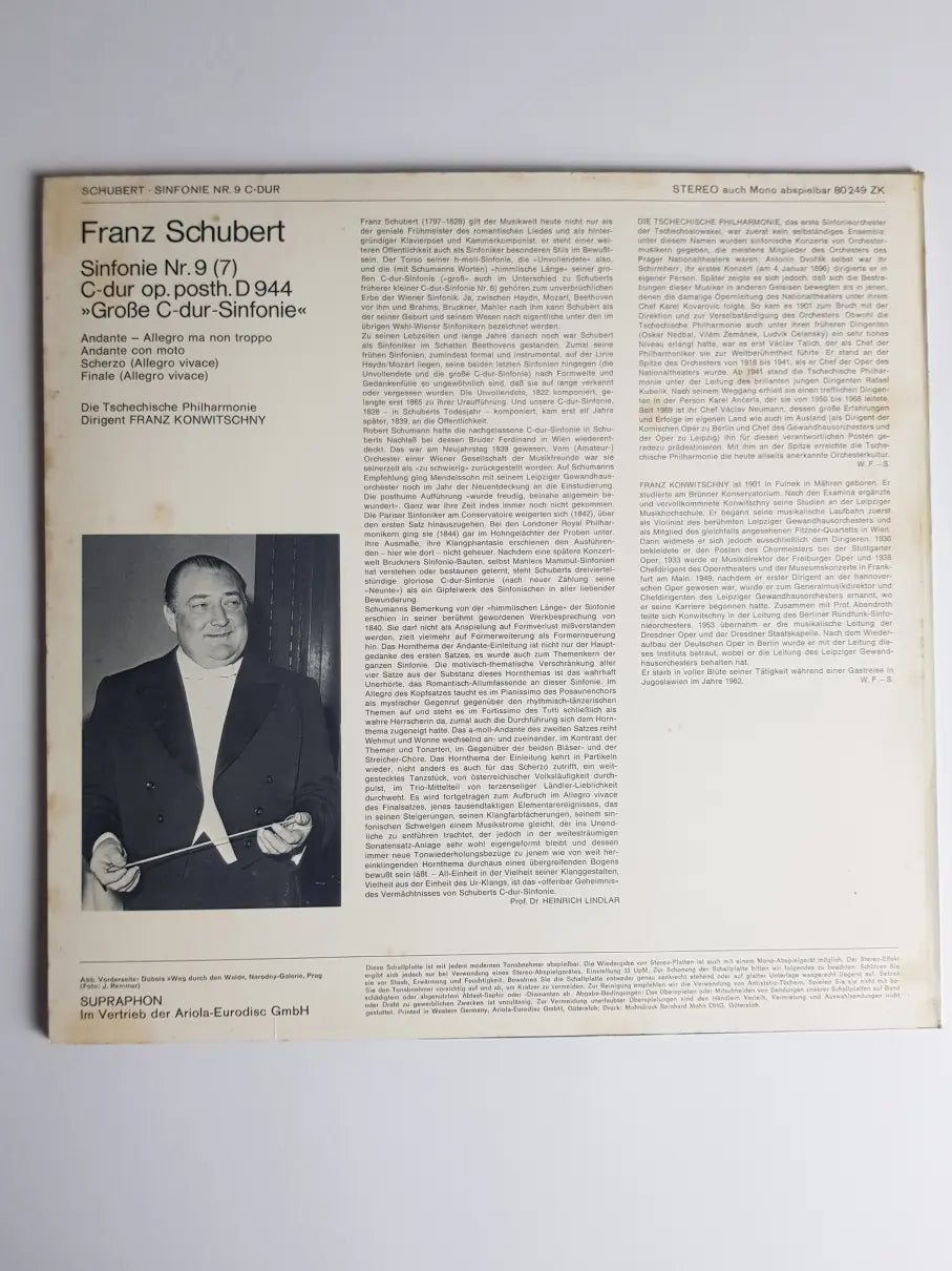 Schubert / Tschechische Philharmonie / Franz Konwitschny – Große Sinfonie Nr. 9 C-dur