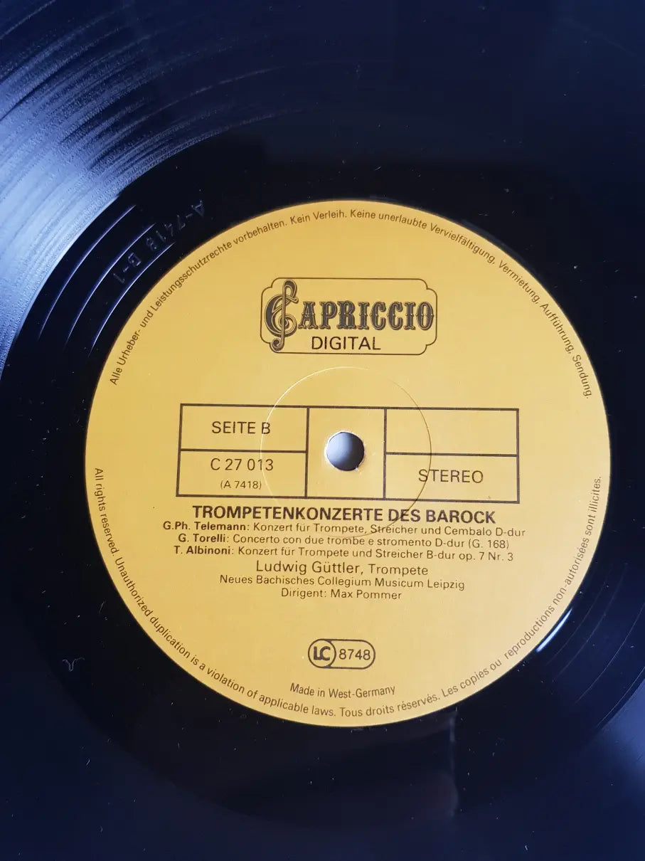 Ludwig Güttler / Telemann, Baldassari, Torelli, Albinoni – Trompetenkonzerte Des Barock