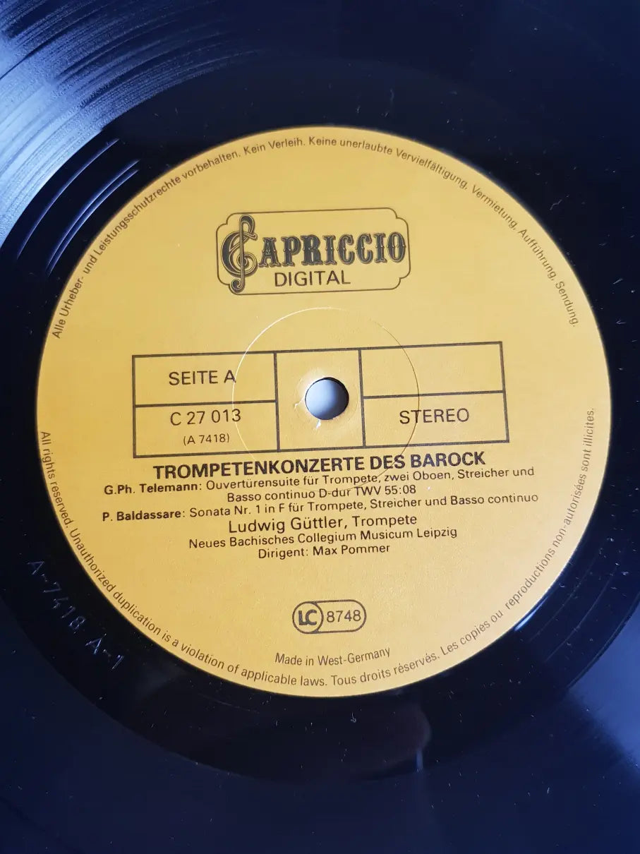 Ludwig Güttler / Telemann, Baldassari, Torelli, Albinoni – Trompetenkonzerte Des Barock