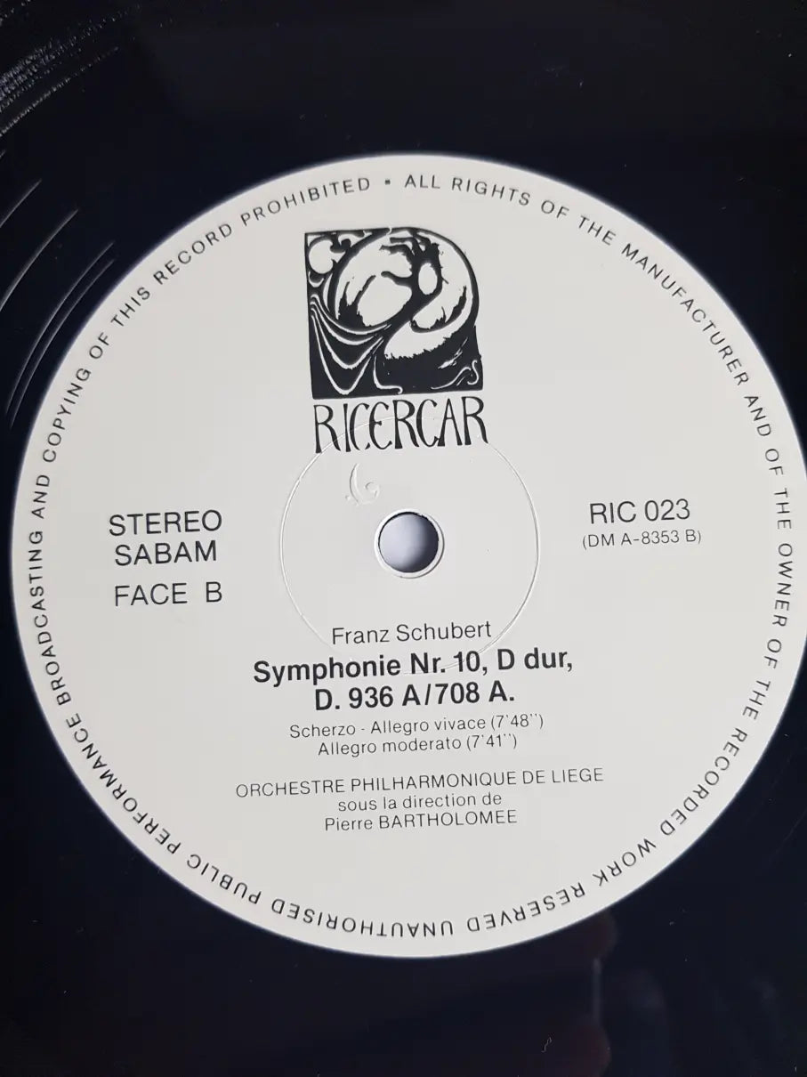 Franz Schubert, Orchestre Philharmonique De Liège Sous La Direction De Pierre Bartholomée – Symphonie Nr. 10 D Dur