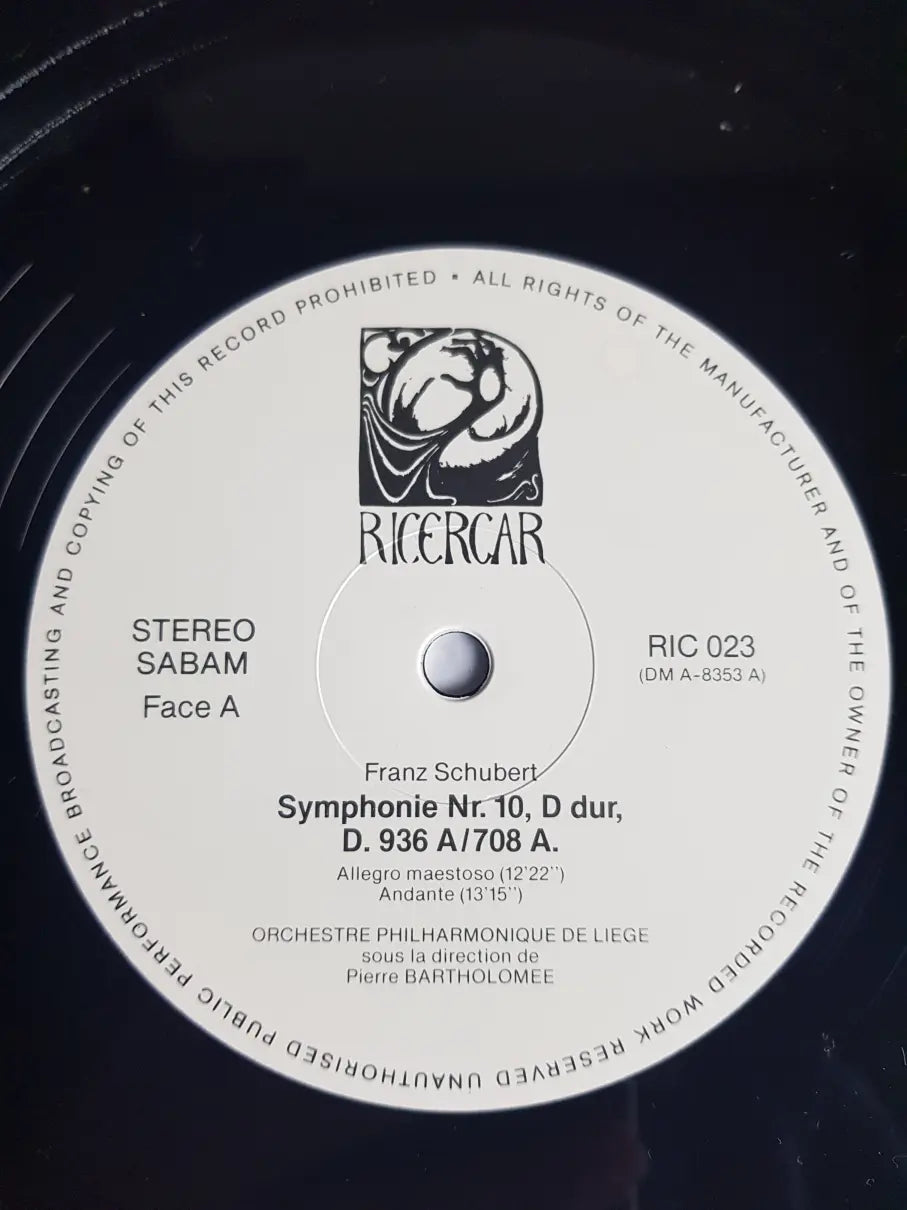Franz Schubert, Orchestre Philharmonique De Liège Sous La Direction De Pierre Bartholomée – Symphonie Nr. 10 D Dur