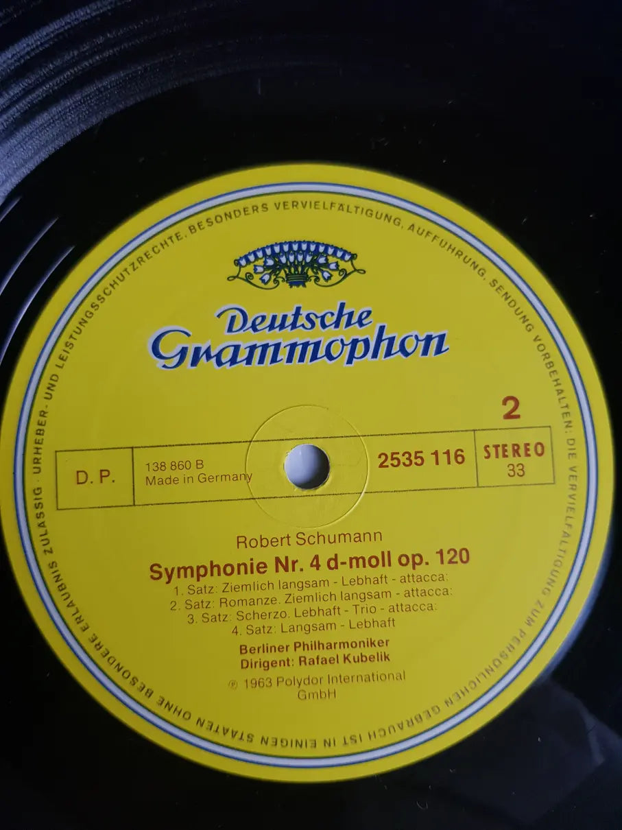 Robert Schumann - Berlin Philharmonic Orchestra, Rafael Kubelik ‎– Symphony No.1 »Spring« · Symphony No.4