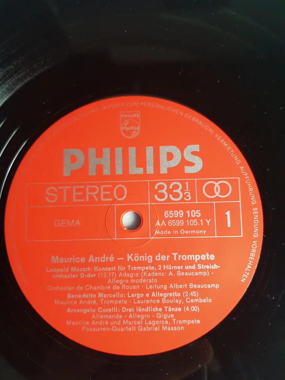 Maurice André, Albinoni, Purcell, Vivaldi, Corelli, Händel – König Der Trompete