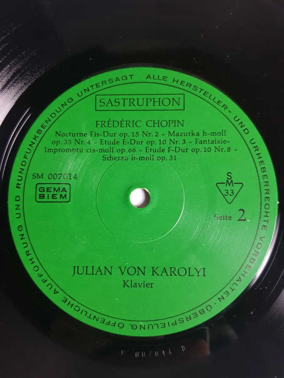 Frederic Chopin - Julian Von Karolyi – Berühmte Klavierwerke