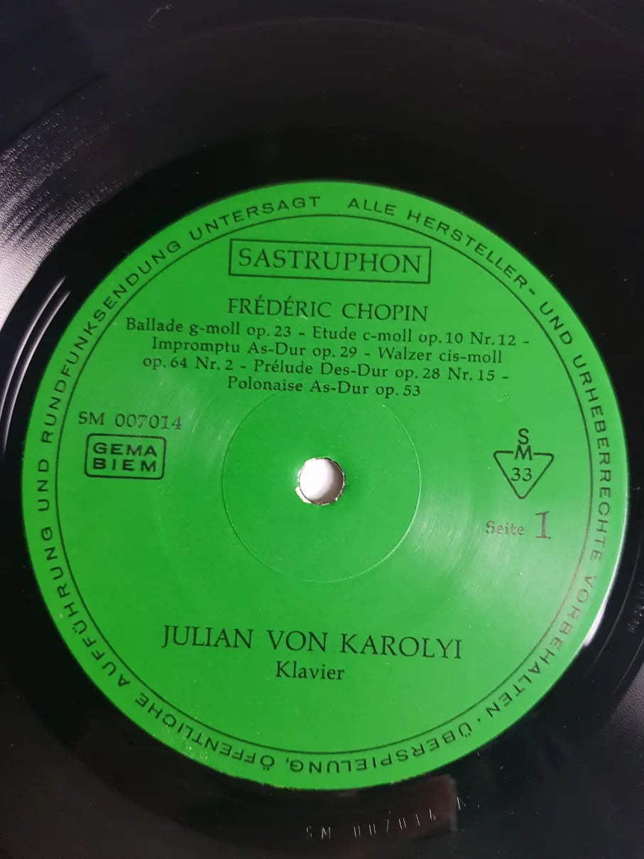 Frederic Chopin - Julian Von Karolyi – Berühmte Klavierwerke