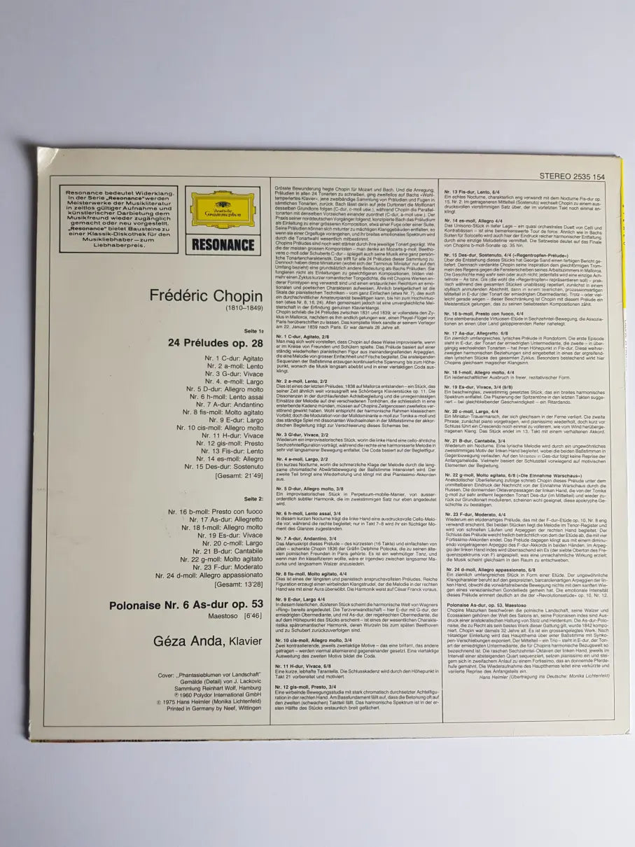 Frédéric Chopin – Géza Anda – 24 Préludes