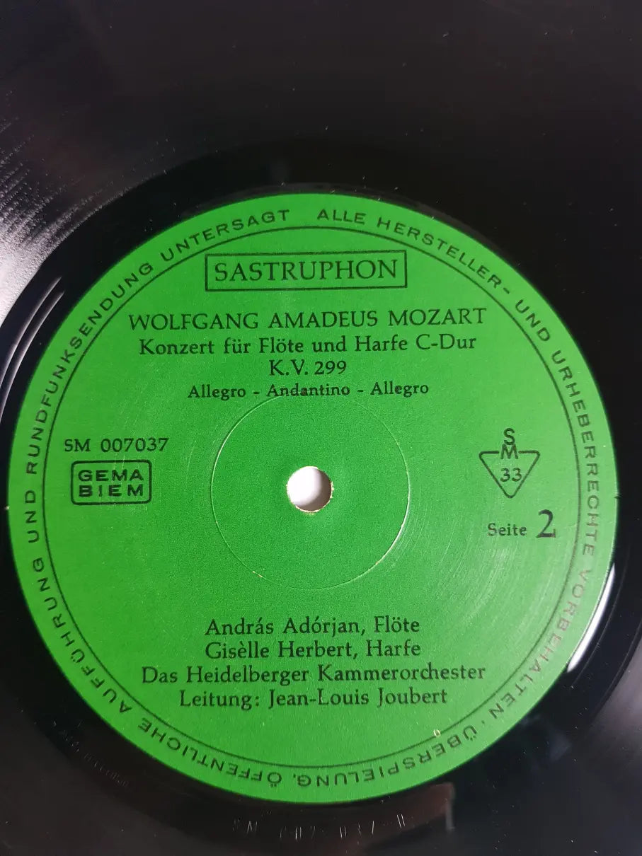 Mozart / Heidelberger Kammerorchester, Jean-Louis Joubert – Konzert Für Flöte Und Harfe, Sinfonie Concertante Für Violine Und Bratsche