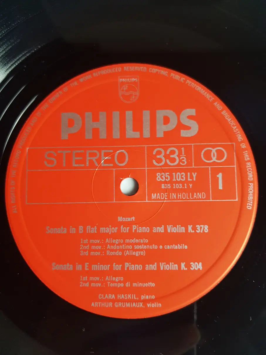 Clara Haskil, Arthur Grumiaux, Mozart – Sonaten Für Klavier Und Violine