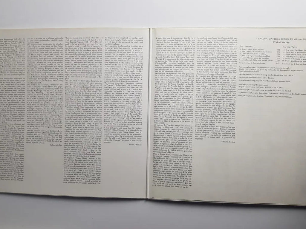 Giovanni Battista Pergolesi - Mirella Freni • Teresa Berganza, Solisti Dell'Orchestra «Scarlatti» Napoli, Ettore Gracis – Stabat Mater