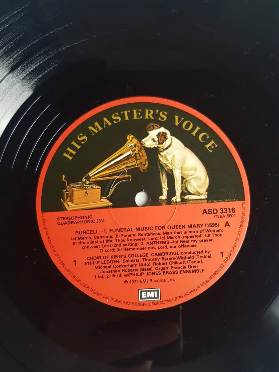 Purcell - Choir Of King's College, Cambridge, Philip Jones Brass Ensemble, Academy Of St. Martin-in-the-Fields Conducted By Philip Ledger – Funeral Music For Queen Mary / Five Anthems