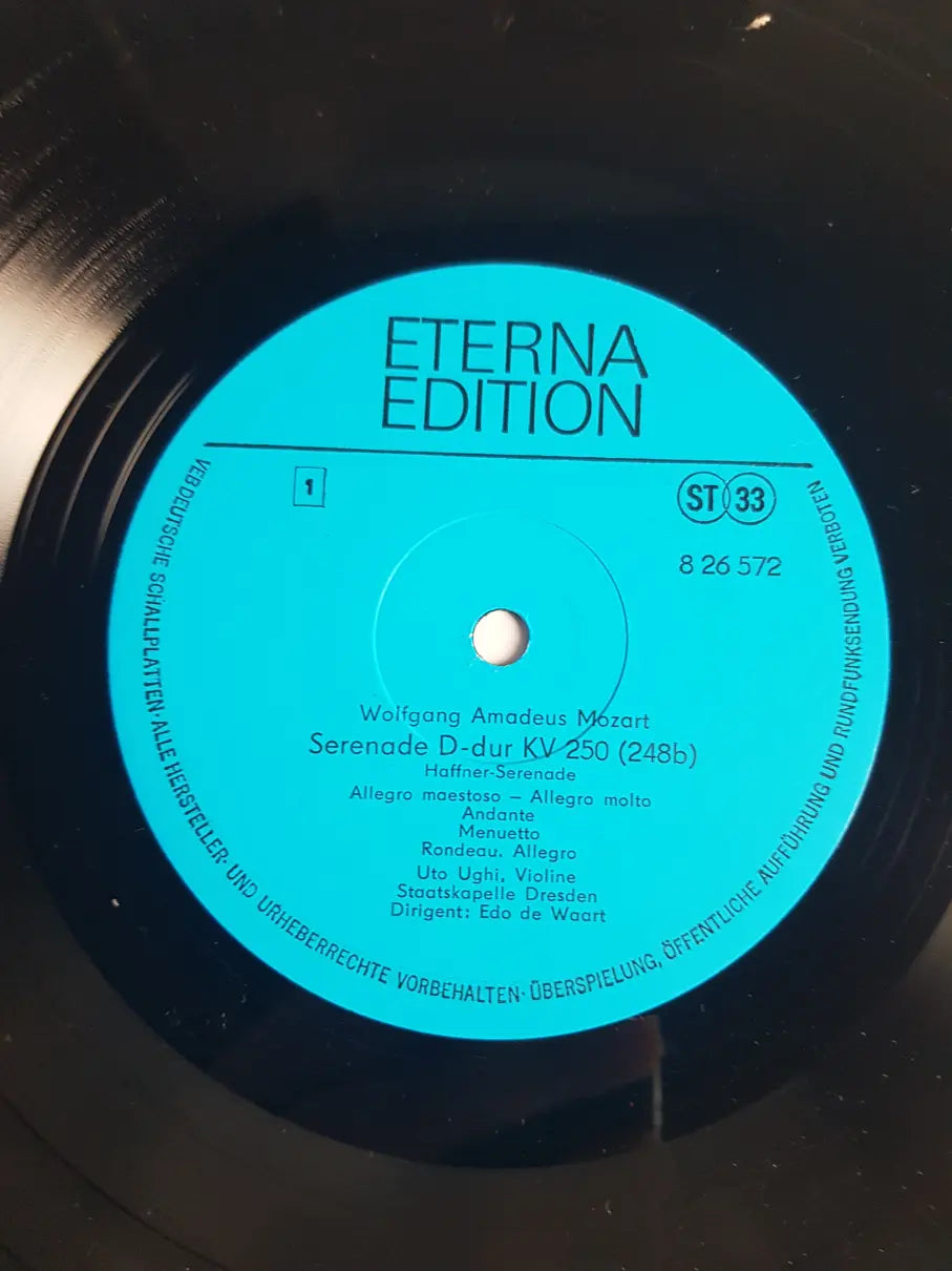 Mozart Edo de Waart Staatskapelle Dresden Serenade D-dur KV250, Haffner Serenade