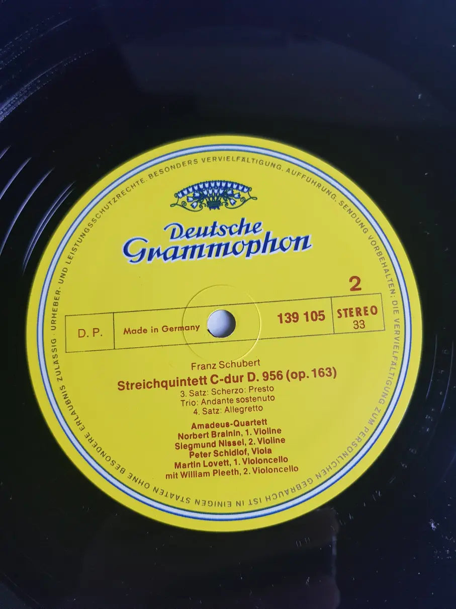 Schubert - Amadeus-Quartett • William Pleeth – Streichquintett C-dur