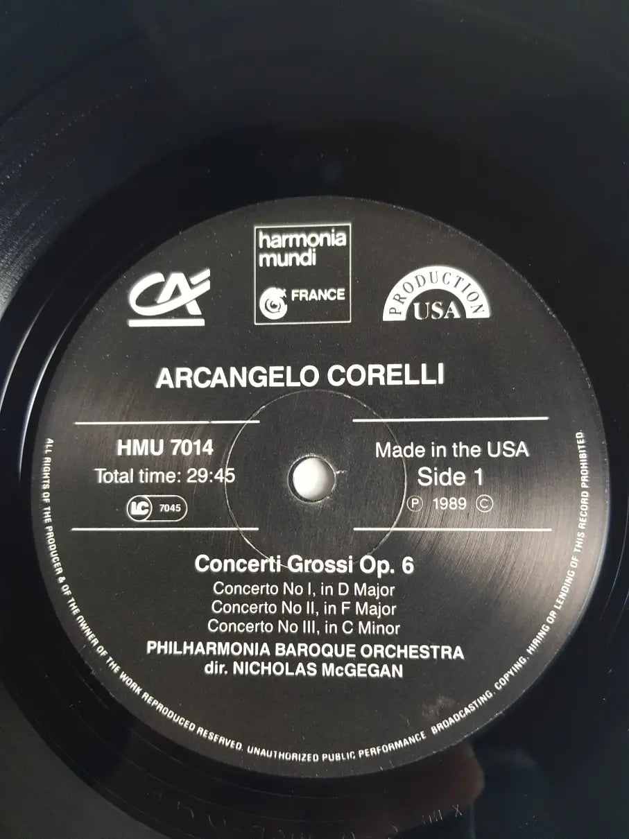 Corelli, Philharmonia Baroque Orchestra, Nicholas McGegan – Concerti Grossi Op.6 1–6