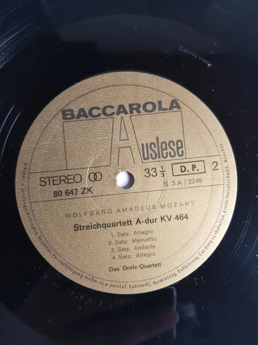 Wolfgang Amadeus Mozart, The Drolc Quartet – Streichquartett B-Dur 458 ( Jagd-Quartett) - Streichquartett A-Dur KV 464