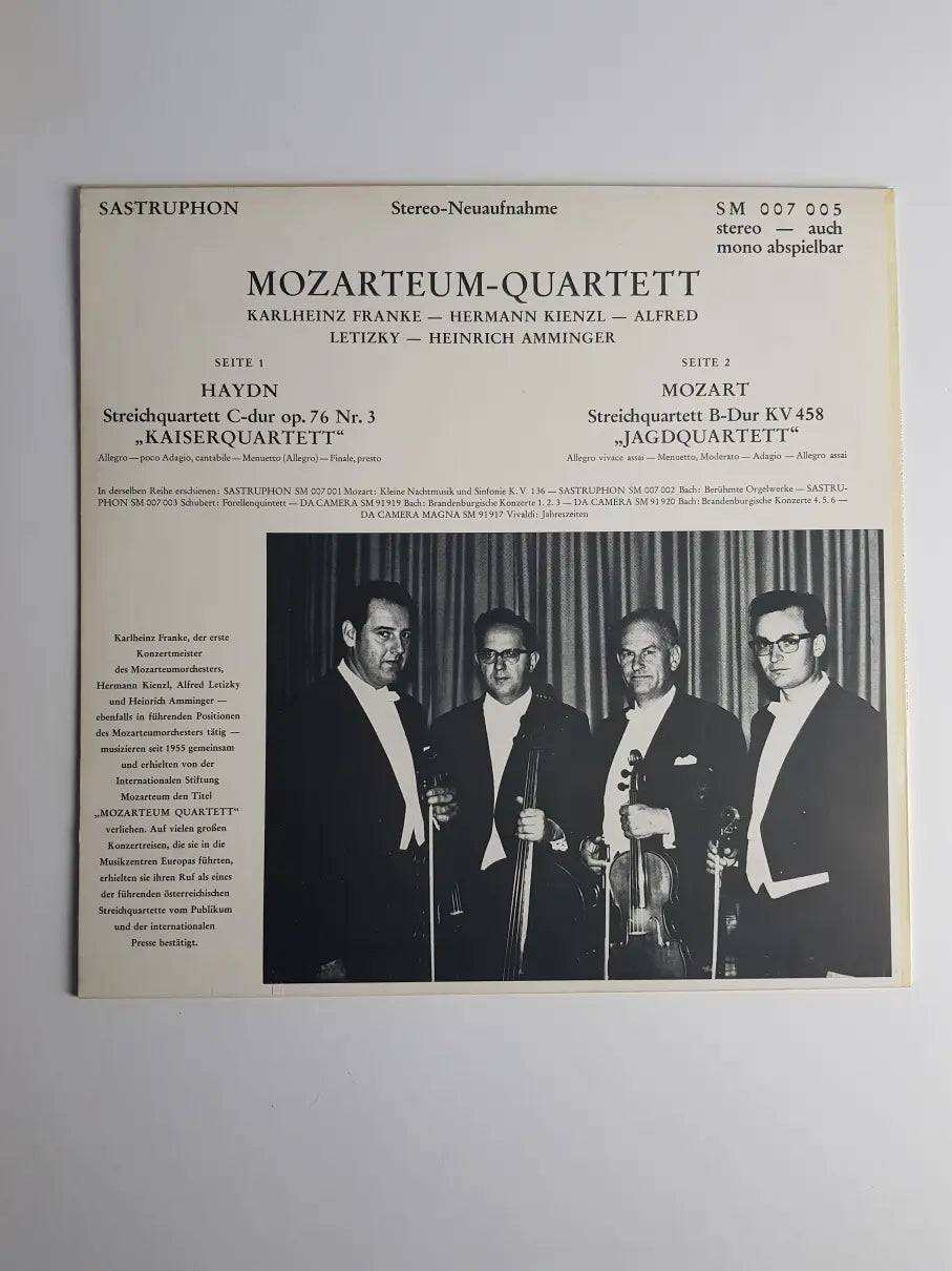 Mozarteum-Quartett – Haydn / Mozart – Kaiserquartett / Jagdquartett