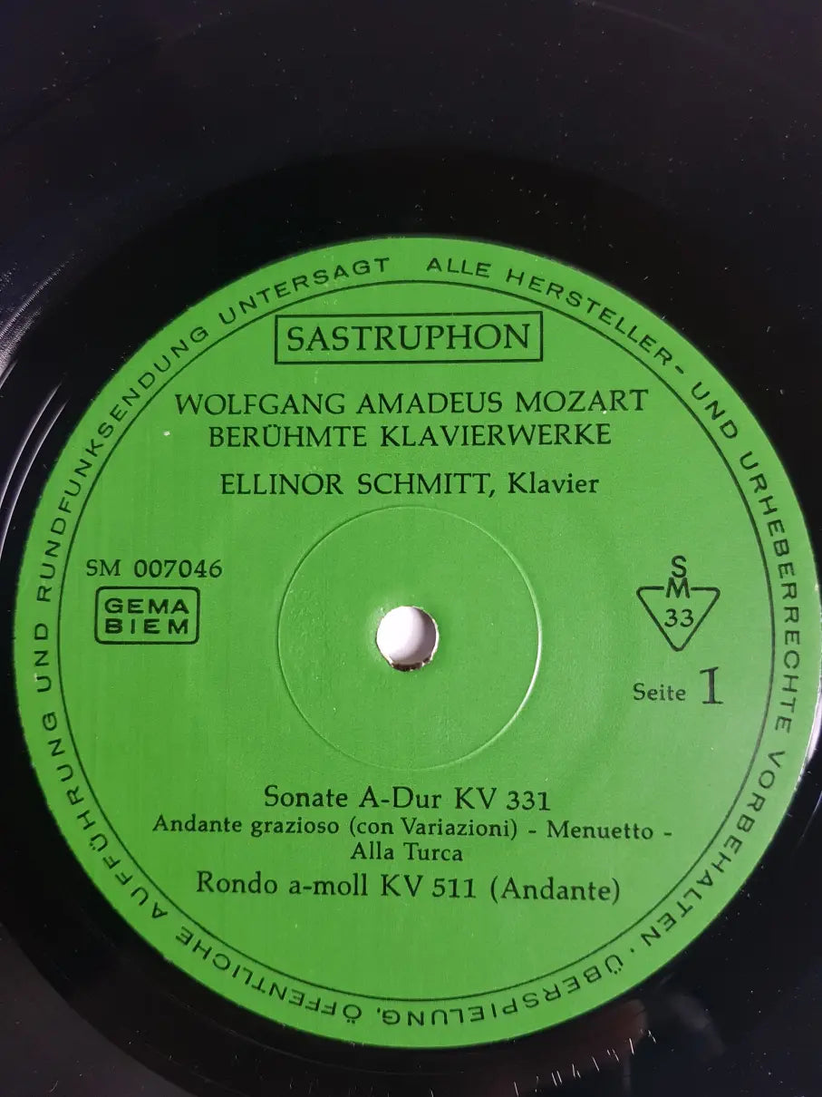 W. A. Mozart, Elinor Schmitt – Berühmte Klavierwerke