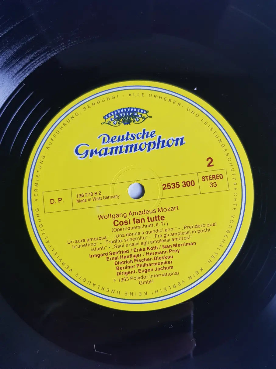 Wolfgang Amadeus Mozart, Eugen Jochum – Così Fan Tutte (Opernquerschnitt In Italienischer Sprache)