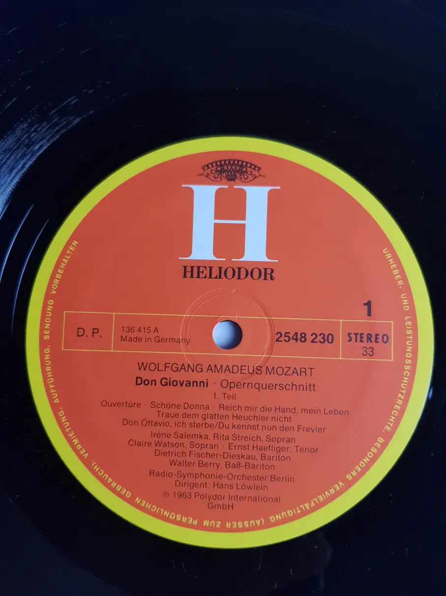 Mozart, Rita Streich, Ernst Haefliger, Dietrich Fischer-Dieskau, Walter Berry, Hans Löwlein – Don Giovanni (Querschnitt In Deutscher Sprache)