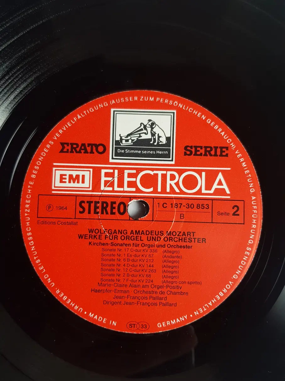 Wolfgang Amadeus Mozart, Marie-Claire Alain, Orchestre De Chambre Jean-François Paillard – Werke Für Orgel Und Orchester