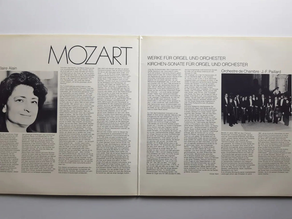 Wolfgang Amadeus Mozart, Marie-Claire Alain, Orchestre De Chambre Jean-François Paillard – Werke Für Orgel Und Orchester