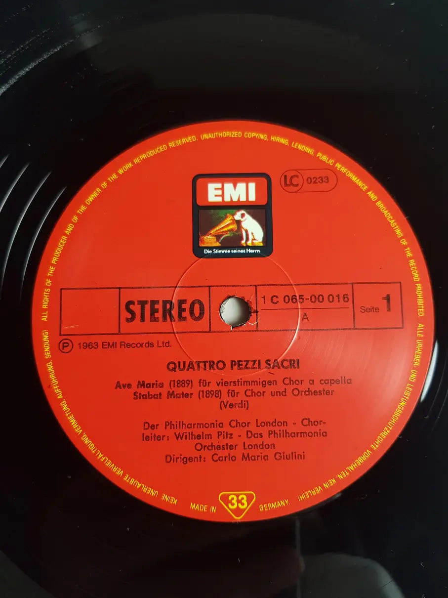 Giuseppe Verdi - Philharmonia Orchester London, Philharmonia Chor, Carlo Maria Giulini, Janet Baker – Quattro Pezzi Sacri