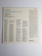 Giuseppe Verdi - Philharmonia Orchester London, Philharmonia Chor, Carlo Maria Giulini, Janet Baker – Quattro Pezzi Sacri