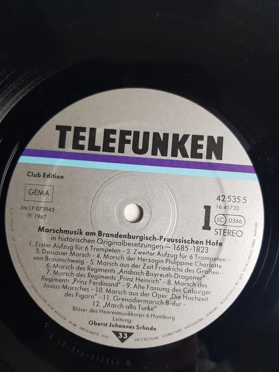 Bläser Des Heeresmusikkorps 6, Hamburg – Marschmusik Am Brandenburgisch-Preußischen Hofe