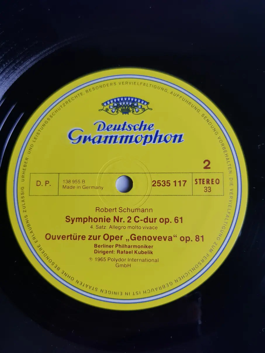 Schumann · Berliner Philharmoniker, Rafael Kubelik – Symphonien Nr.2 / Genoveva Overture