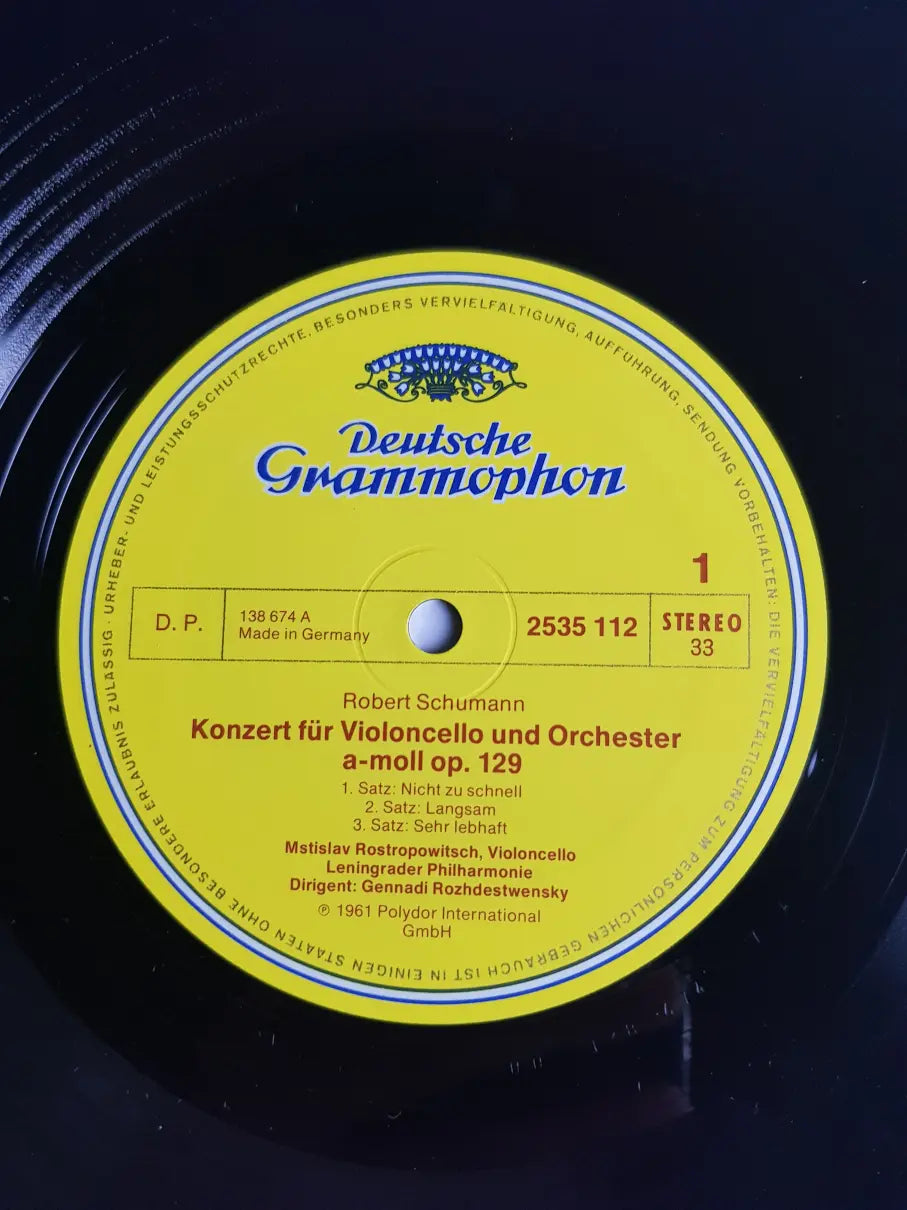 Schumann / Tschaikowsky – Rostropowitsch · Rozhdestvensky, Leningrader Philharmonie – Cellokonzert · Rokoko-Variationen