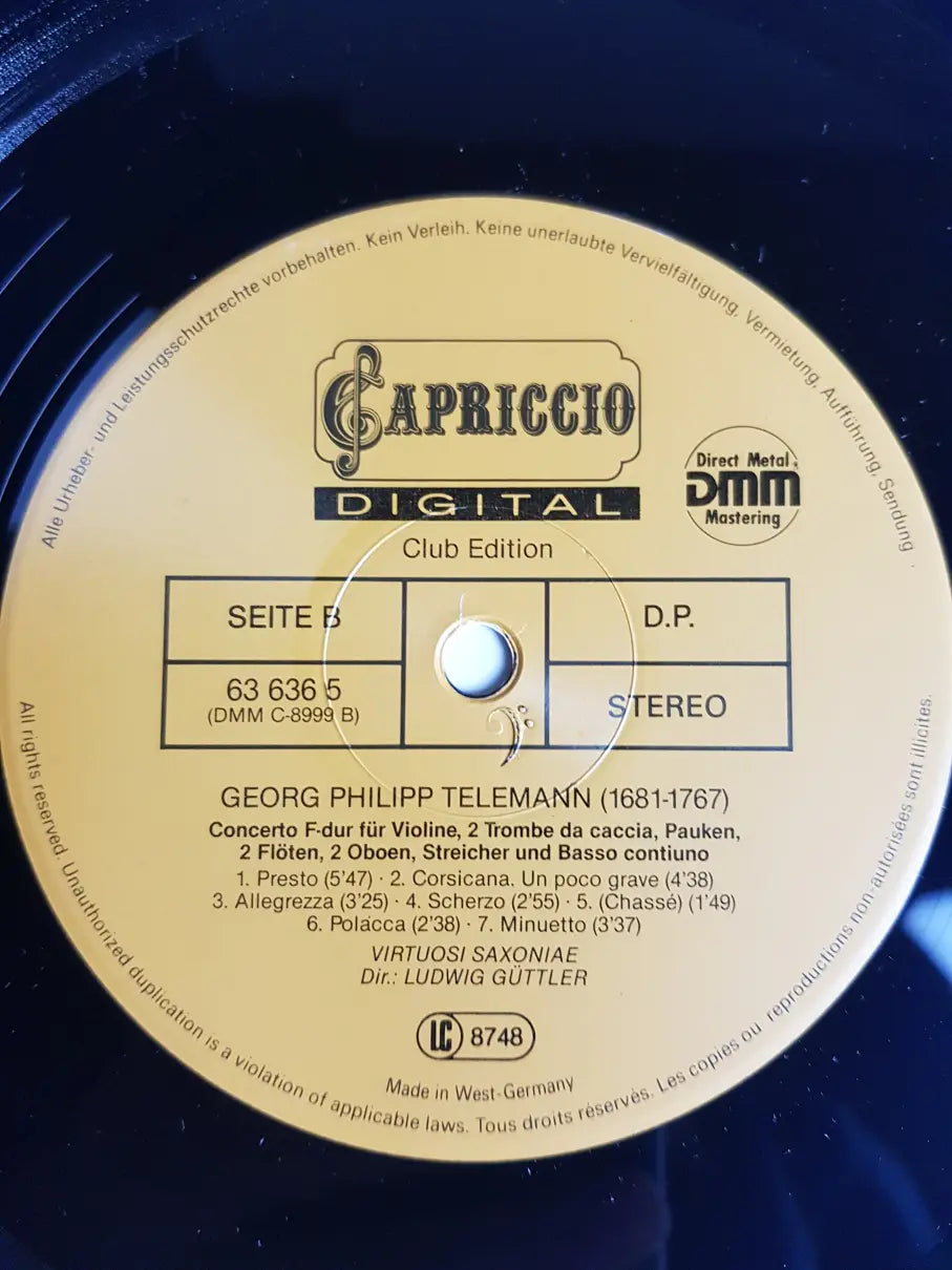 Johann Georg Pisendel, Virtuosi Saxoniae, Ludwig Güttler – Sinfonia & Concerti