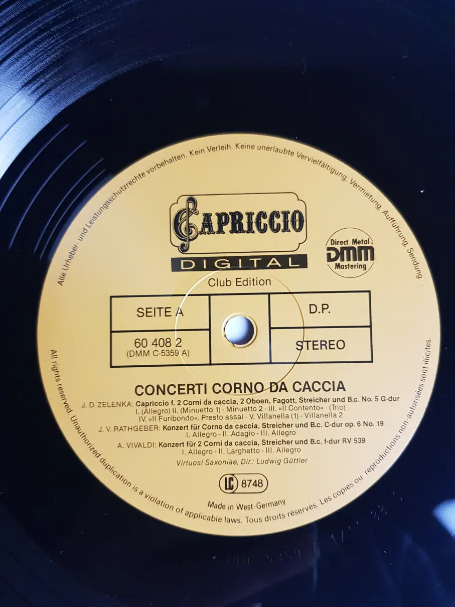 Ludwig Güttler, Virtuosi Saxoniae - Fasch, Vivaldi, Zelenka, Sperger, Rathgeber – Concerti Corno Da Caccia