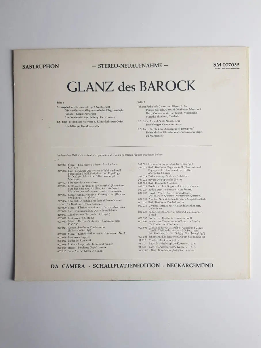 Pachelbel, Corelli, J. S. Bach – Glanz Des Barock