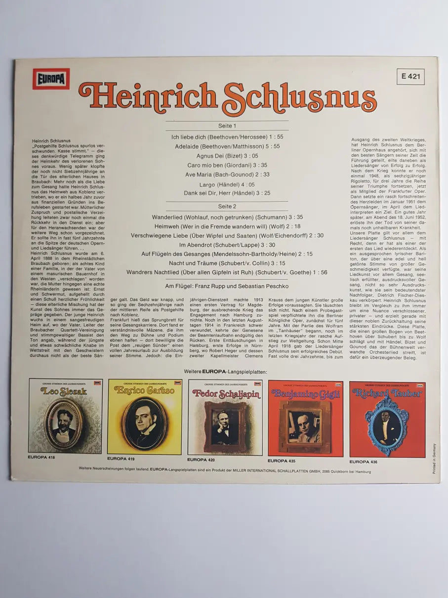 Heinrich Schlusnus – Heinrich Schlusnus