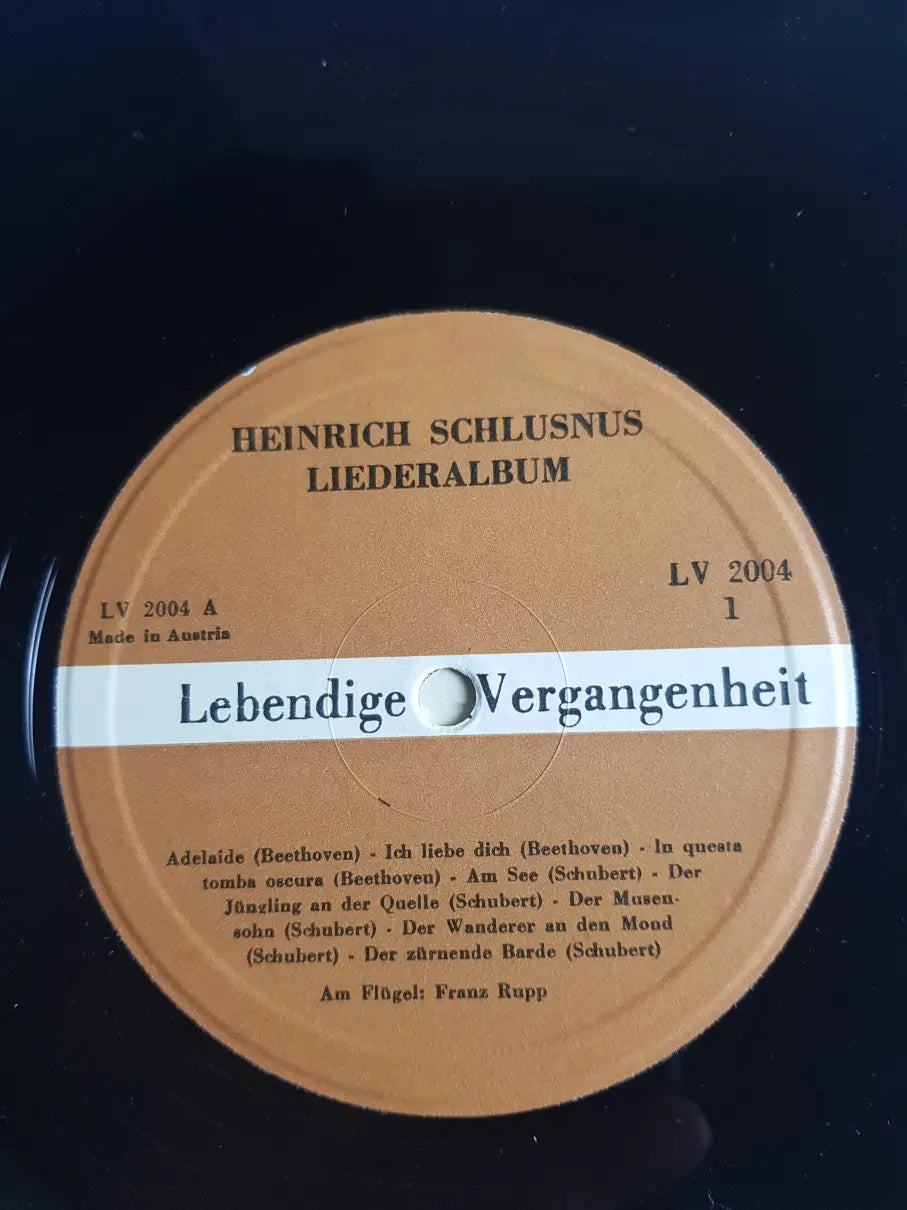 Heinrich Schlusnus, Franz Rupp – Liederalbum