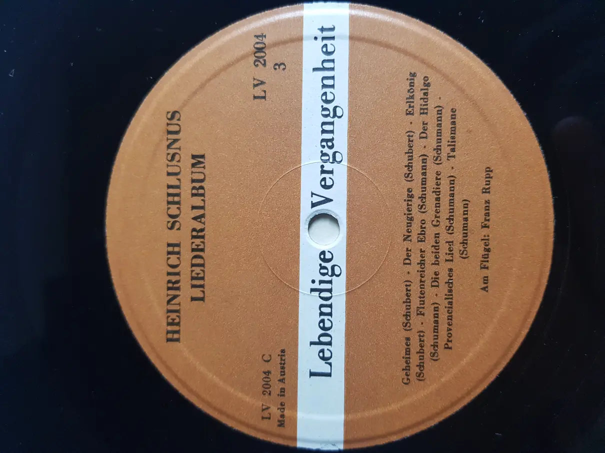 Heinrich Schlusnus, Franz Rupp – Liederalbum