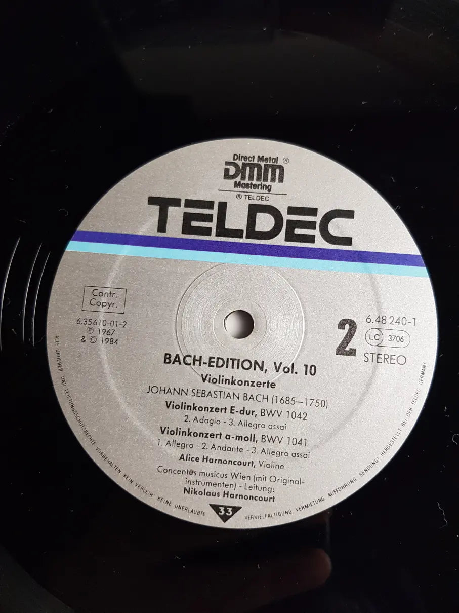 J. S. Bach - Alice Harnoncourt, Walter Pfeiffer, Jürg Schaeftlein - Concentus musicus Wien, Nikolaus Harnoncourt – 6 Violinkonzerte = Violin Concertos = Concertos Pour Violon
