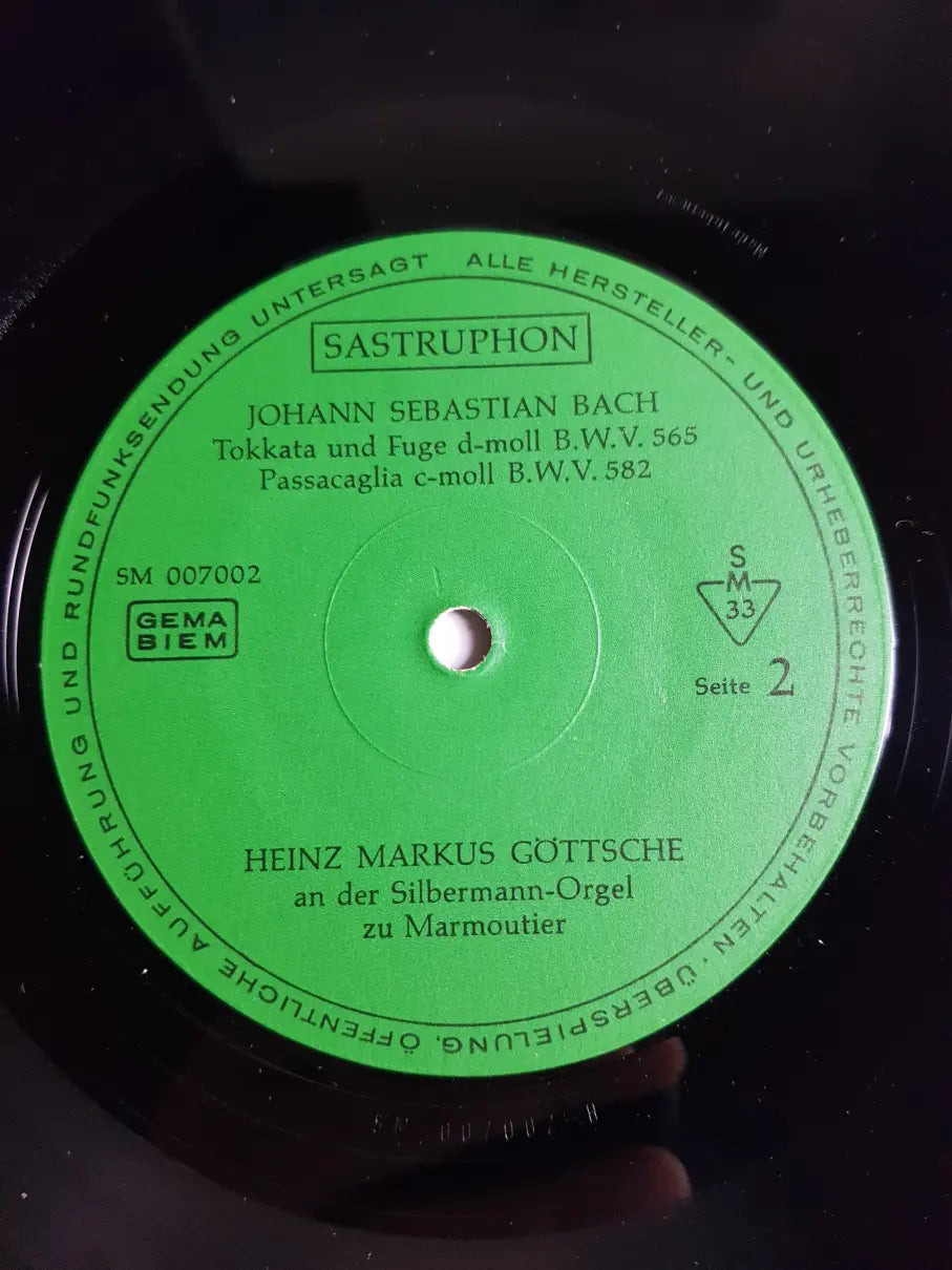 J. S. Bach, Heinz Markus Göttsche – Berühmte Orgelwerke (Heinz Markus Göttsche An Der Silbermann-Orgel Zu Marmoutier)