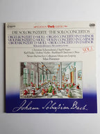 Johann Sebastian Bach • Christine Schornsheim , Orgel = Organ • Karl Suske , Violine = Violin • Burkhard Glaetzner , Oboe • Neues Bachisches Collegium Musicum Leipzig • Max Pommer – Die Solokonzerte