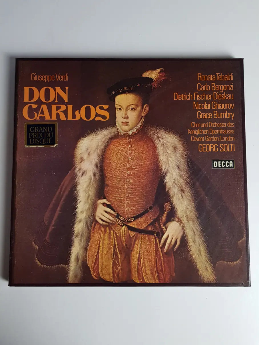 Giuseppe Verdi, Renata Tebaldi, Carlo Bergonzi, Dietrich Fischer-Dieskau, Nicolai Ghiaurov, Grace Bumbry, Chor Und Orchester Des Königlichen Opernhauses Covent Garden, Georg Solti ‎– Don Carlos