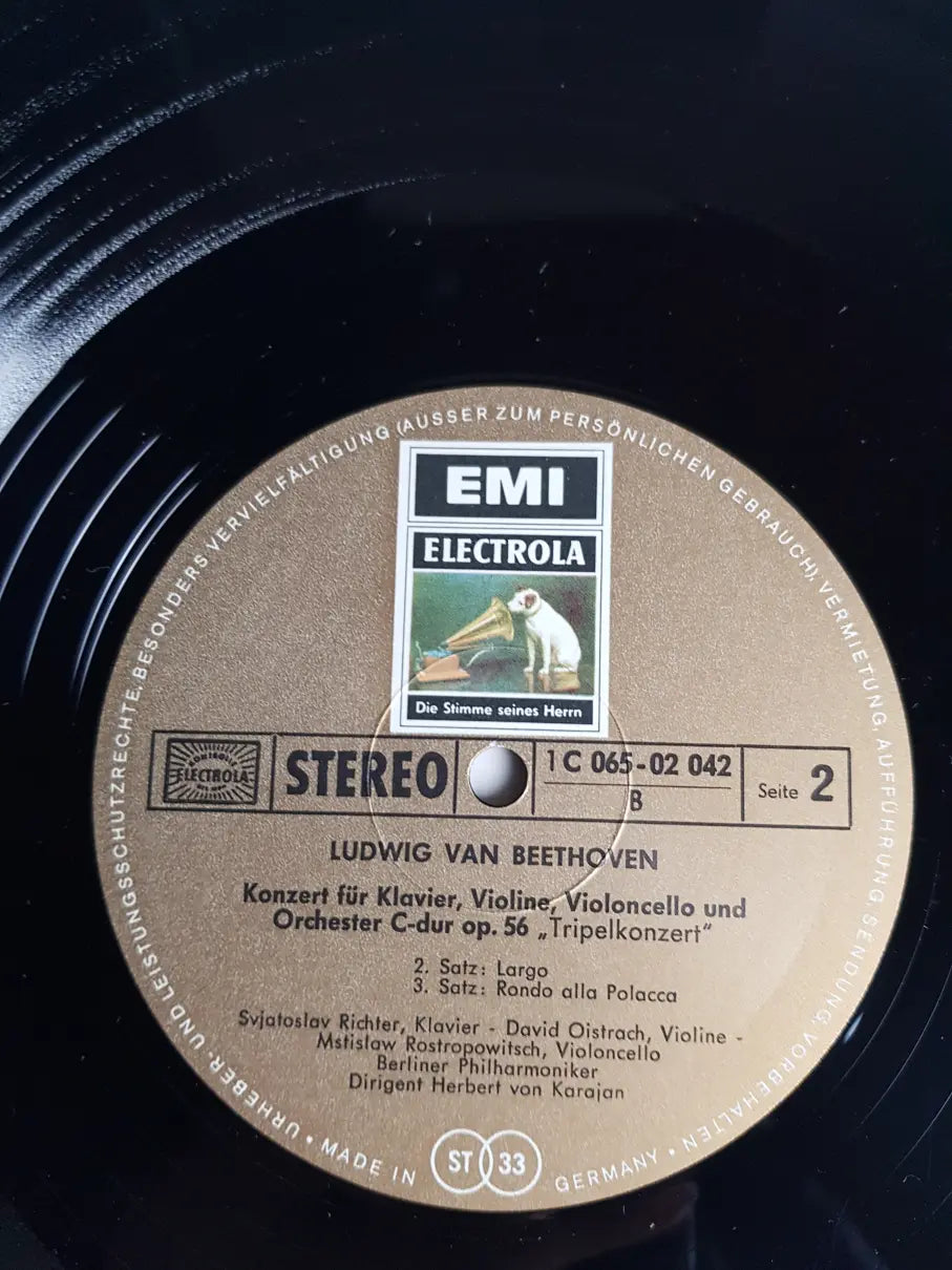 Beethoven - Berliner Philharmoniker, David Oistrach, Mstislaw Rostropowitsch, Svjatoslav Richter, Herbert von Karajan ‎– Tripelkonzert C-Dur Op.56